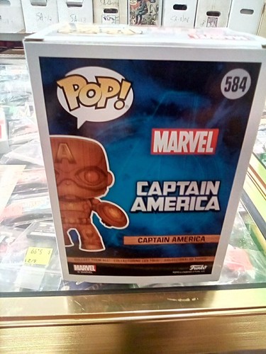 Funko Pop! *Capitán América* (Wood Deco) #584 EE figura de acción de vinilo exclusiva - Imagen 5 de 8