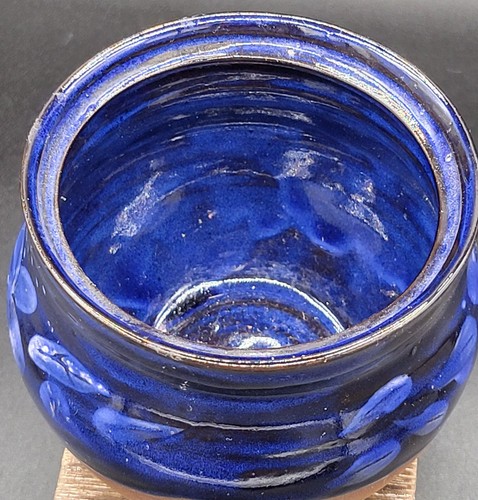 Vintage handbemalte Zuckerdose mit Tondeckel Puerto Rico Künstler signiert wie besehen - Bild 3 von 5