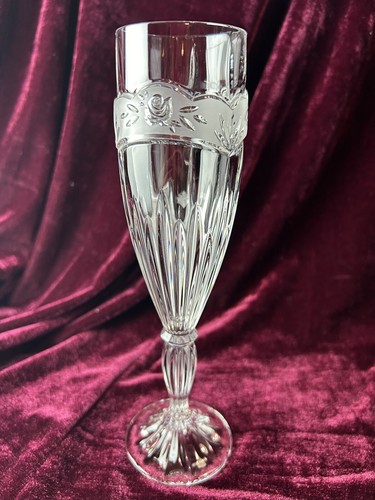 Set 4 Flauti Champagne Oneida Southern Garden Cristallo Fascia Floreale Smerigliata - Foto 5 di 7