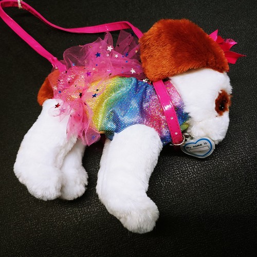 Poochie & Co. Confetti Kid's Plush Multicolor Beagle Puppy Shoulder Bag Purse - Picture 5 of 16