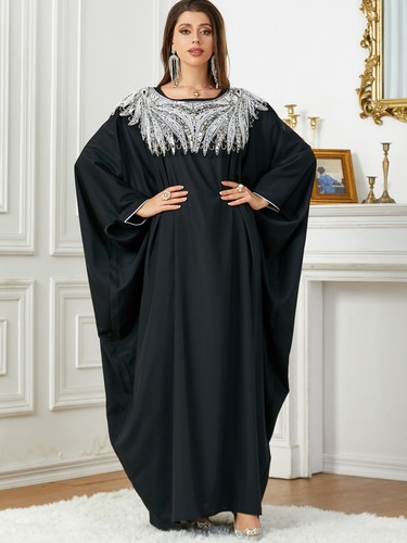 Moroccan Abaya Women Maxi Dress Oversize Kaftan Loose Evening Caftan Long Robes - Picture 215 of 355