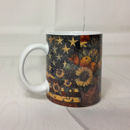 Land And Wise Tasse Kaffeetasse 2003 Above The Fruited Plain SW#39 Susan Winget Art - Bild 3 von 10