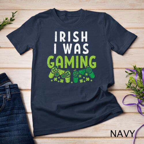 Camiseta Irish I Was Gaming Funny St Patricks Day Gamer Niños Hombres Regalo Unisex - Imagen 7 de 15