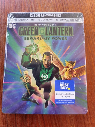Green Lantern: Beware My Power SteelBook 4K Ultra HD New Sealed