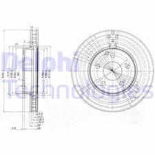 2x DELPHI BG3755C Bremsscheibe für MERCEDES-BENZ