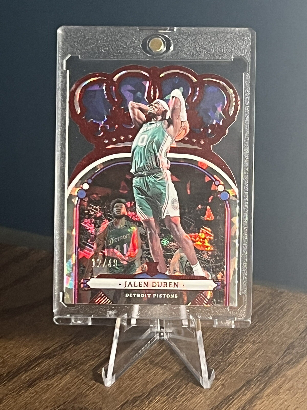 2022-23 Crown Royale Basketball Jalen Duren #34 Red Crystal /49