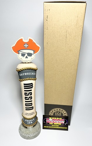 Mission Brewery Shipwrecked Double IPA Skull Pirate Beer Tap Handle 11.5” BNIB! - Picture 3 of 4