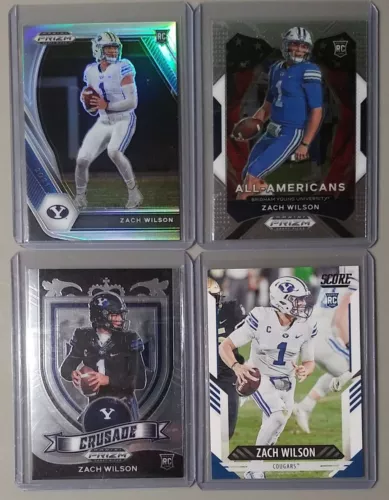 2021 Prizm Draft Picks ZACH WILSON Silver Prizm Refractor + 3 LOT (4) ROOKIES 🔥