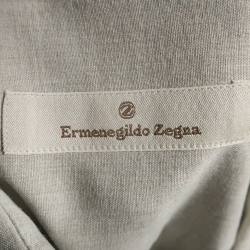 Ermenegildo Zegna Dress Shirt Mens Large 16 41 Gray Long Sleeve Breathable Italy - Picture 3 of 10