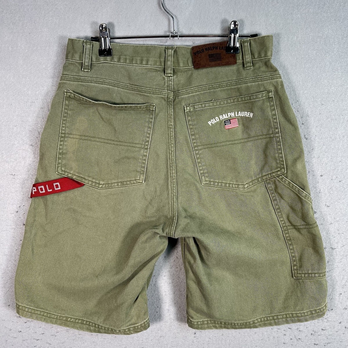 Vintage 90s Polo Ralph Lauren Carpenter Shorts Youth Boys 18