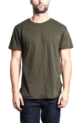 Victorious Men's Hipster Solid Color Long Length Curved Hem T-Shirt TS270-K21A - Picture 30 of 95