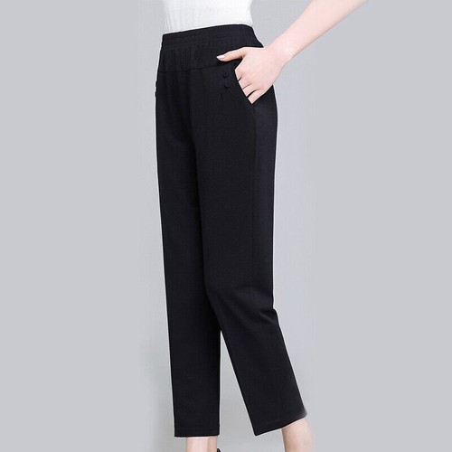 Womens Casual Office Trousers Stretch Elastic Waist Ladies Lightweight Pants - Bild 10 von 29