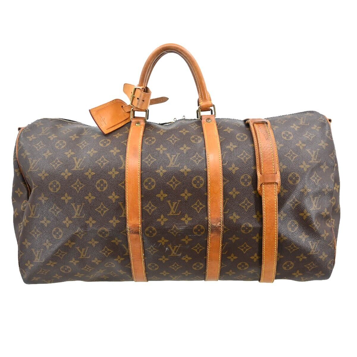 LOUIS VUITTON KEEPALL BANDOULIERE 55 TRAVEL BAG MONOGRAM LOUIS VUITTON KEEPALL BANDOULIERE 55 TRAVEL BAG MONOGRAM