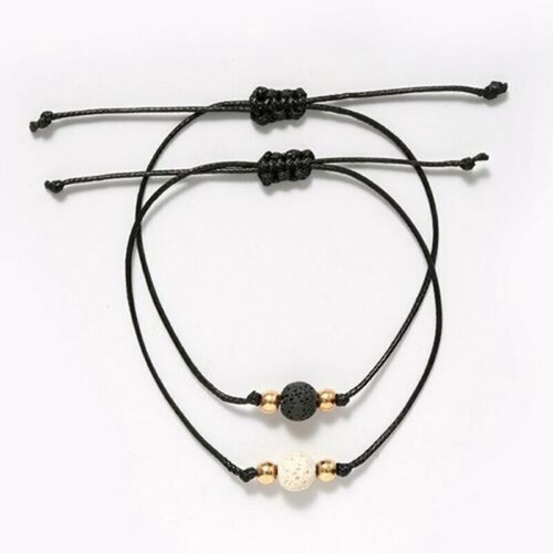 2 Pcs/Set Friendship Lover Couple Charm Card Wish You Me Promise Bracelet Gift - Picture 2 of 24