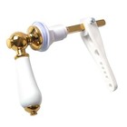 Traditional Porcelain & Gold Toilet Cistern Lever Flush Handle Elegant Design