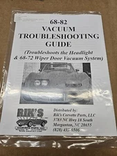 1968-1982 Corvette C3 Headlights Wiper Door Vacuum System Troubleshooting Manual