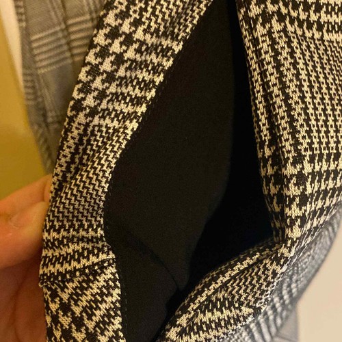 ÜPPIGES kariertes und Argyle-Kleid kurzärmlig Größe Medium Damen schwarz und weiß - Bild 5 von 7