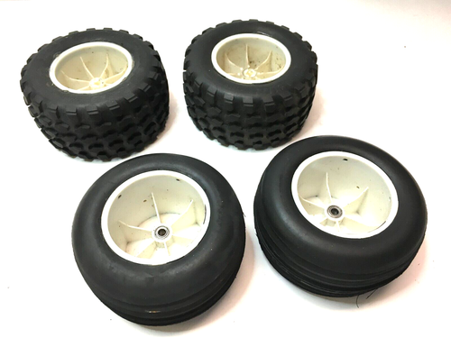 RC10 Wheels Tires Set Pro Line Dirt Hawg 1060 & Pro 95 The Edge - Picture 2 of 6