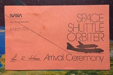 1979 SPACE SHUTTLE ORBITER ARRIVAL CEREMONY OBSOLETE PARKING PERMIT PASS