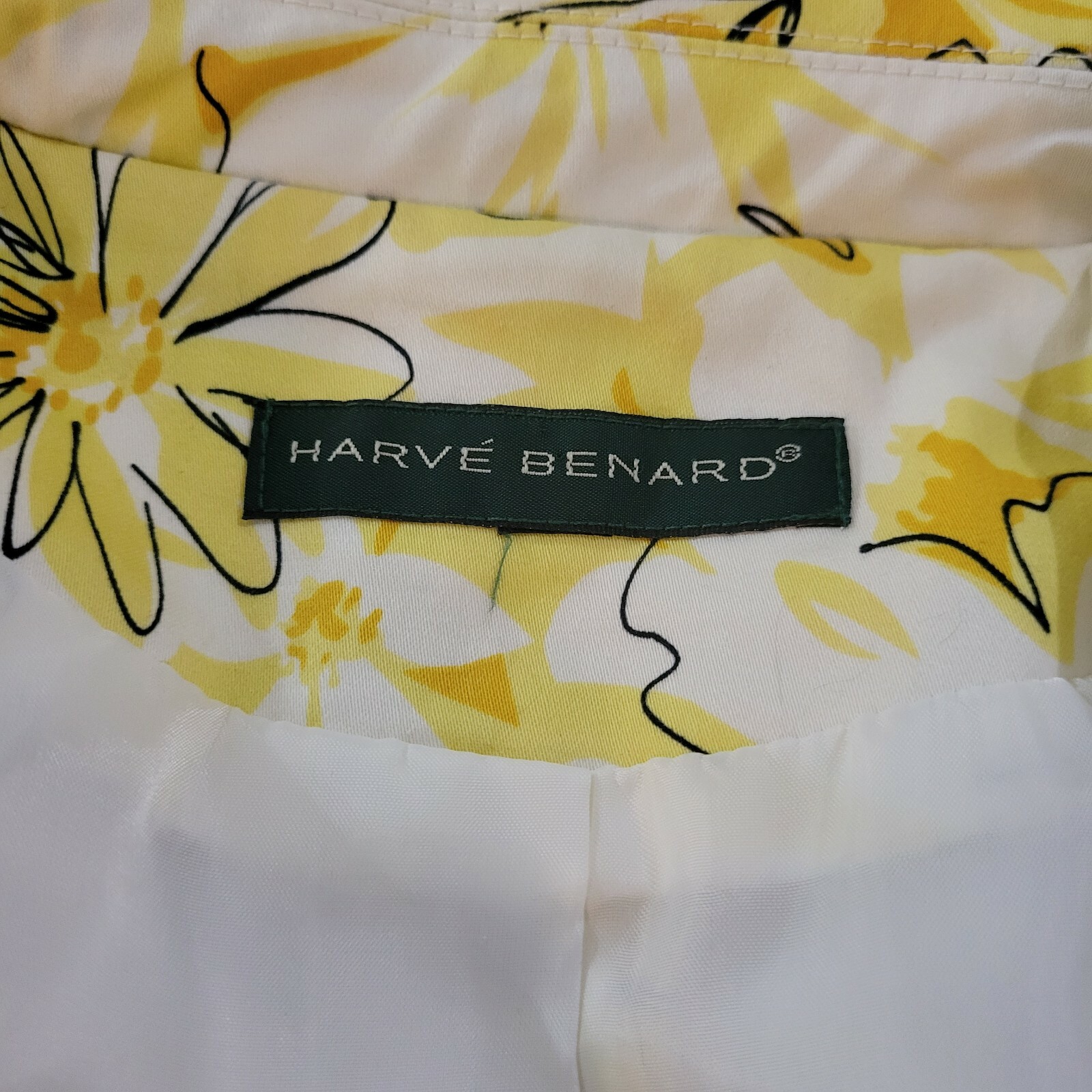 Harve Benard Yellow Floral Print Single Button Cl… - image 10