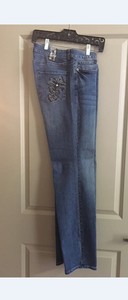 NY-amp-CO-Boot-Cut-Curvy-Jeans-Embellished-Applique-Pockets-New-With-Tags-Size-14