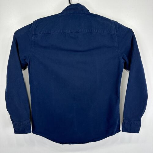 Abercrombie & Fitch Shirt Mens Small Navy Blue Button Down Long Sleeve Regular - Picture 4 of 13