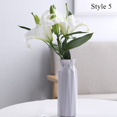 Blumenvasen Deko Modern Floral Kunststoff Vase für Zuhause Wohnzimmer B* - Bild 20 von 38