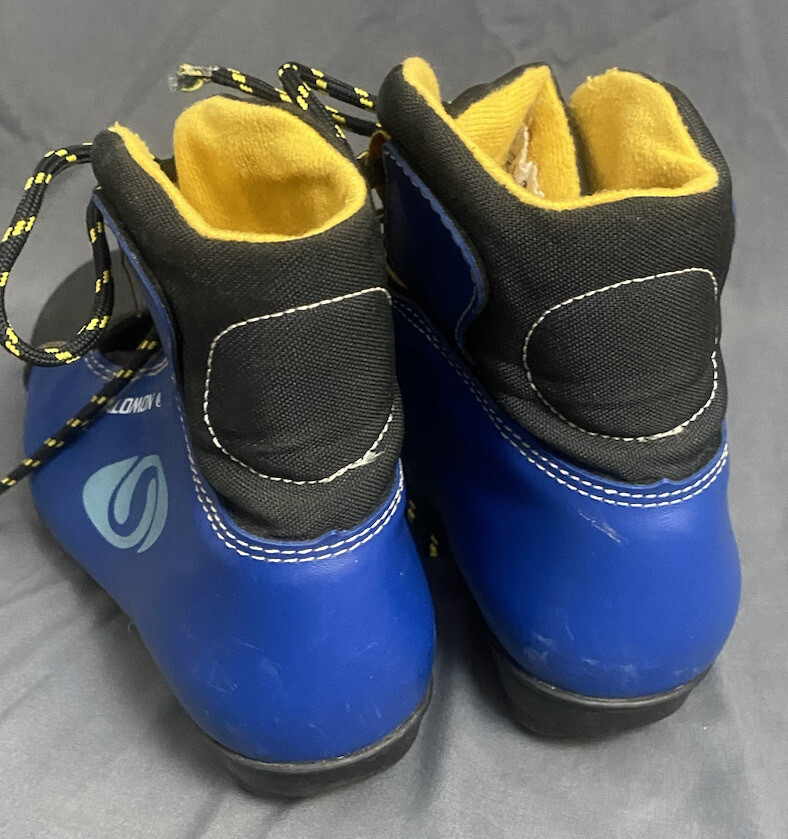 Scarponi da sci di fondo nordico Salomon blu giallo SNS uomo taglia US 4 5 igloo