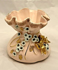 New ListingNapco Pink Vase Ceramic Gold Forget Me Nots 1h2242/L Collectible Vase, Vtg Euc