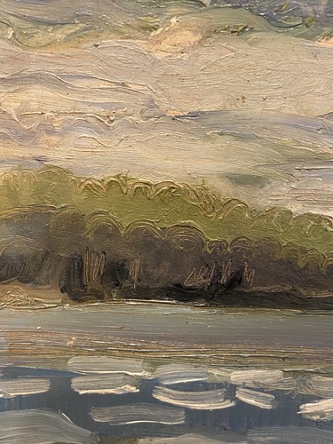 Oil Landscape Sketch Spikey Pine Panel En Plien Air Janice Taylor-Prebble - Picture 3 of 8