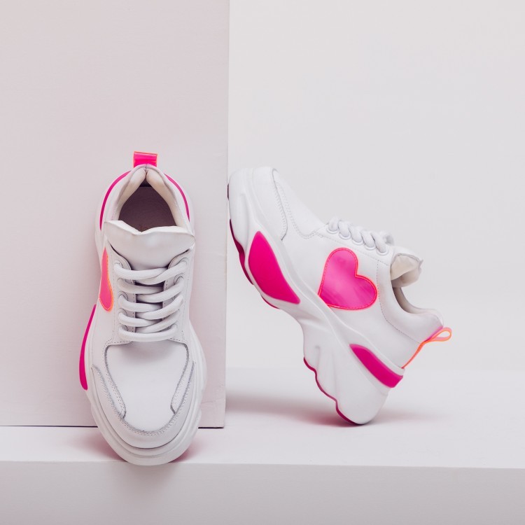 Women Lace up Sweet Sweet Sweet Round Toe Athletic Leather Heart Print Sneakers Spring shoes 3c33ea Women Lace up Sweet Sweet Sweet Round Toe Athletic Leather Heart Print Sneakers Spring shoes 3c33ea