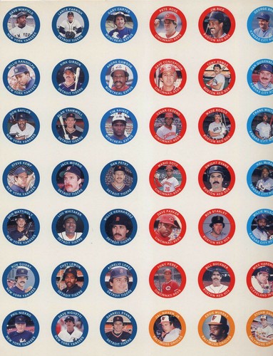 1984 Fun Foods Buttons Uncut Proof Sheets Complete Set 133 Cal Ripken Jr Rose - Picture 2 of 8