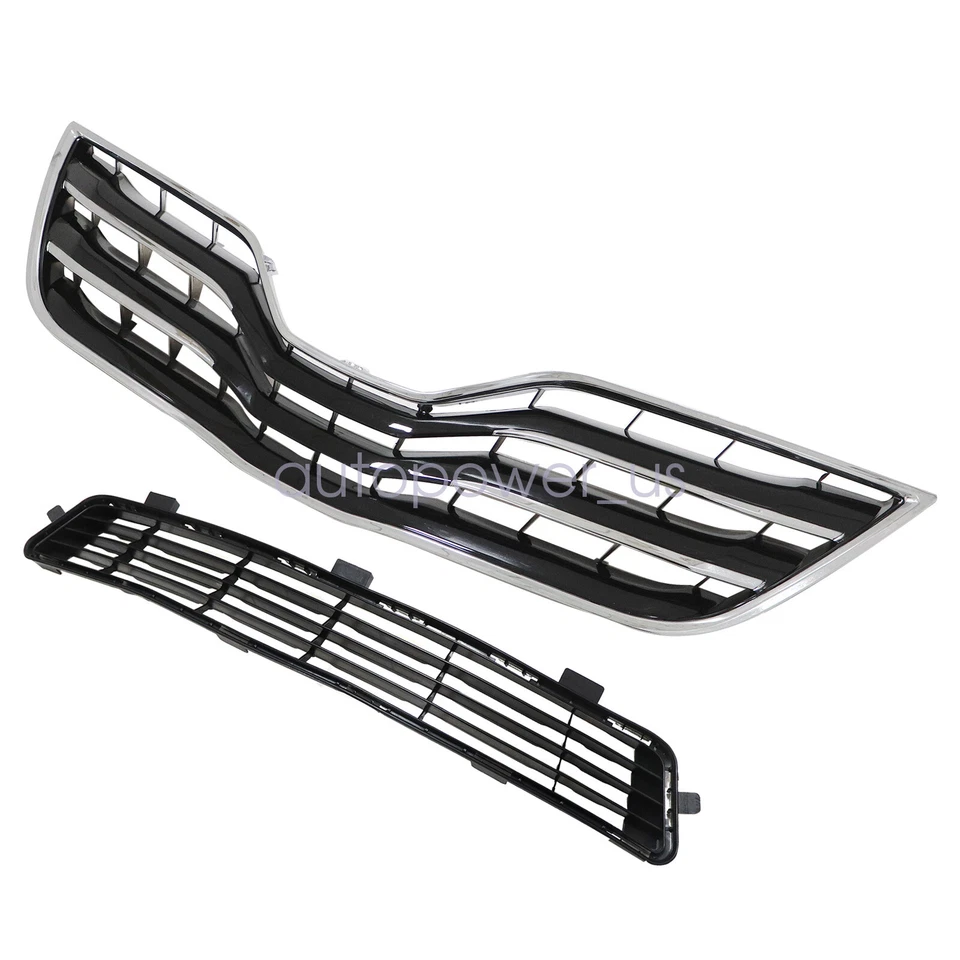Juego de parrilla inferior superior parachoques delantero 2 piezas para Toyota Camry LE XLE 2010-2011 Foto 2 de 4