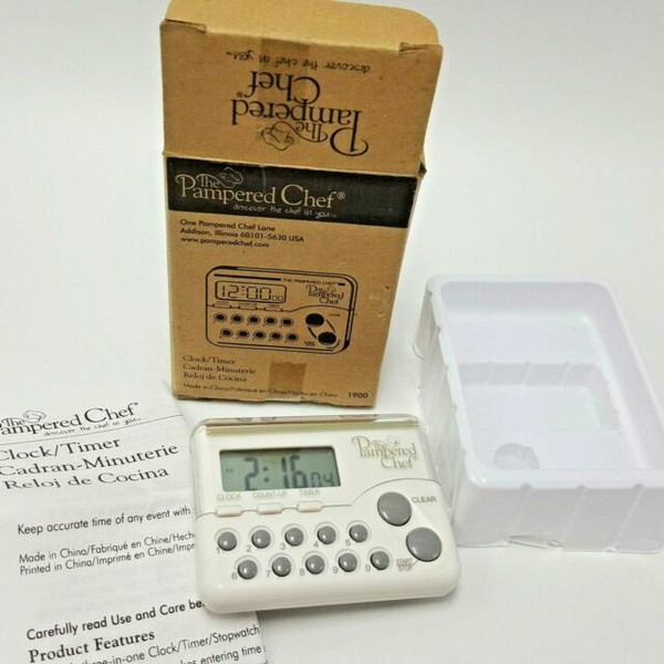 pampered chef clock timer 1900 in box for sale online eBay