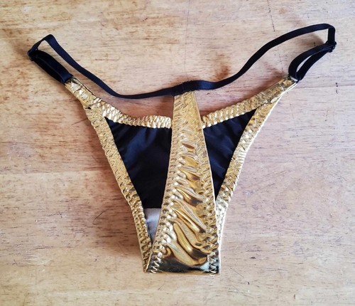 Gold Metallic Thong - Picture 2 of 3