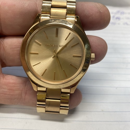 Michael Kors rose colored watch model 3195 new battery running - Picture 2 of 4