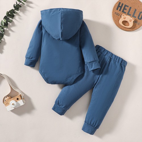 Newborn LITTLE BOSS Baby Boys Sweatshirt Tops Pants Tracksuit Outfit Set Clothes - Picture 16 of 40