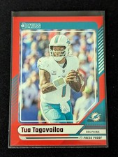 2024 Donruss Tua Tagovailoa RED Press Proof Miami Dolphins