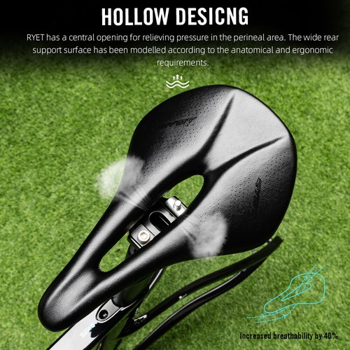 Full Carbon Bike Saddle 143/155mm Road Mountain Racing Bike EVA Soft Seat 7x9 mm - Picture 14 of 19