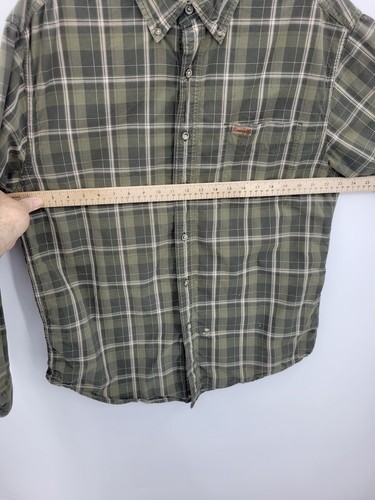 Carhartt Hemd Herren Large grün kariert Langarm Knopfleiste Arbeit 90s Grunge - Bild 9 von 11