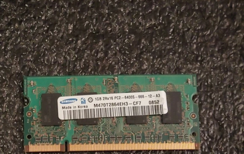 Samsung 1 GB SO-DIMM 800 MHz DDR2 Memory (M470T2864QH3-CF7) - Image 3 of 4