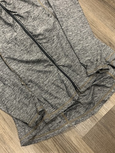 Athleta Womens Medium Gray Hooded Jacket Full Zip Up Long Sleeve Lightweight - Picture 4 of 7