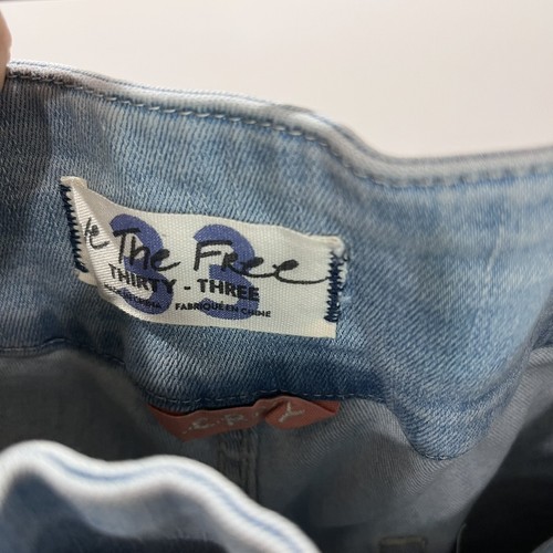 Free People Skinny-Jeans CRVY hoher Bund zum Schnüren Größe 33 hellblau neu mit Etikett - Bild 6 von 6