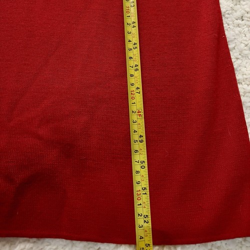 Nina Leonard Small Red Wool Maxi Sweater Dress Knit Classic Capsule valentines - Picture 5 of 8
