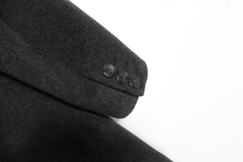 Hammersley 1854 Wool Cashmere Coat Heavy Winter Gray Jacket Overcoat Size S-M - Picture 3 of 11