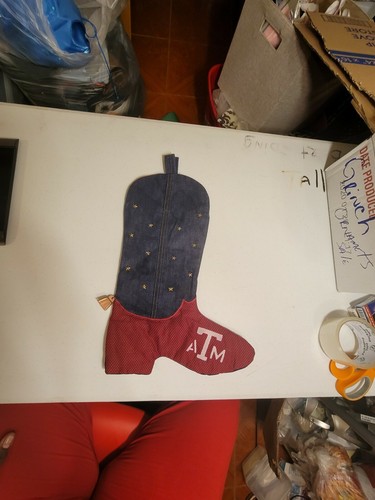 Texas A & M western boot christmas stocking - Picture 4 of 4