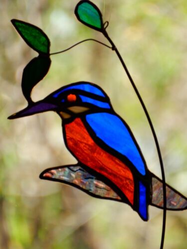 ANGELIC HARP FAIRY Musical Stained Glass SUNCATCHER Unique Spiritual Present - Foto 16 di 22