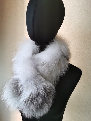 Women Real Fox Fur Scarf Winter Warm Neckerchief Shawl Wraps Multi-color - Bild 9 von 14