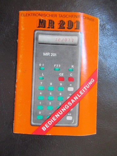 MR 201,DDR Taschenrechner,Bedienanleitung