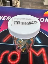 Deluxe Resin Floating Item Dice Clear Gold Numbers Disco Ball Center